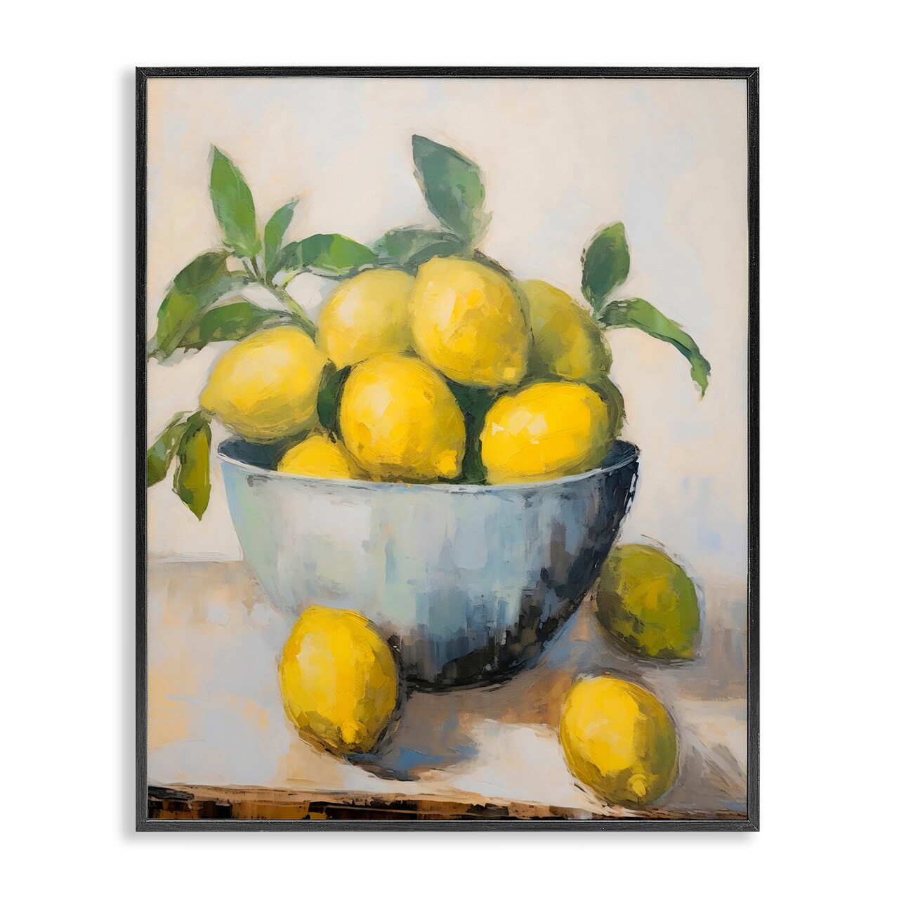 Stupell Industries Lemon Still Life Bowl Black Framed Giclee Art, design by Creative Studio